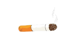 une cigarette en illustration pour le sevrage tabagique arrêt du tabac