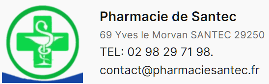 Pharmacie du Gulf Stream 69 Rue Yves le Morvan SANTEC 29250 TEL: 0298297198